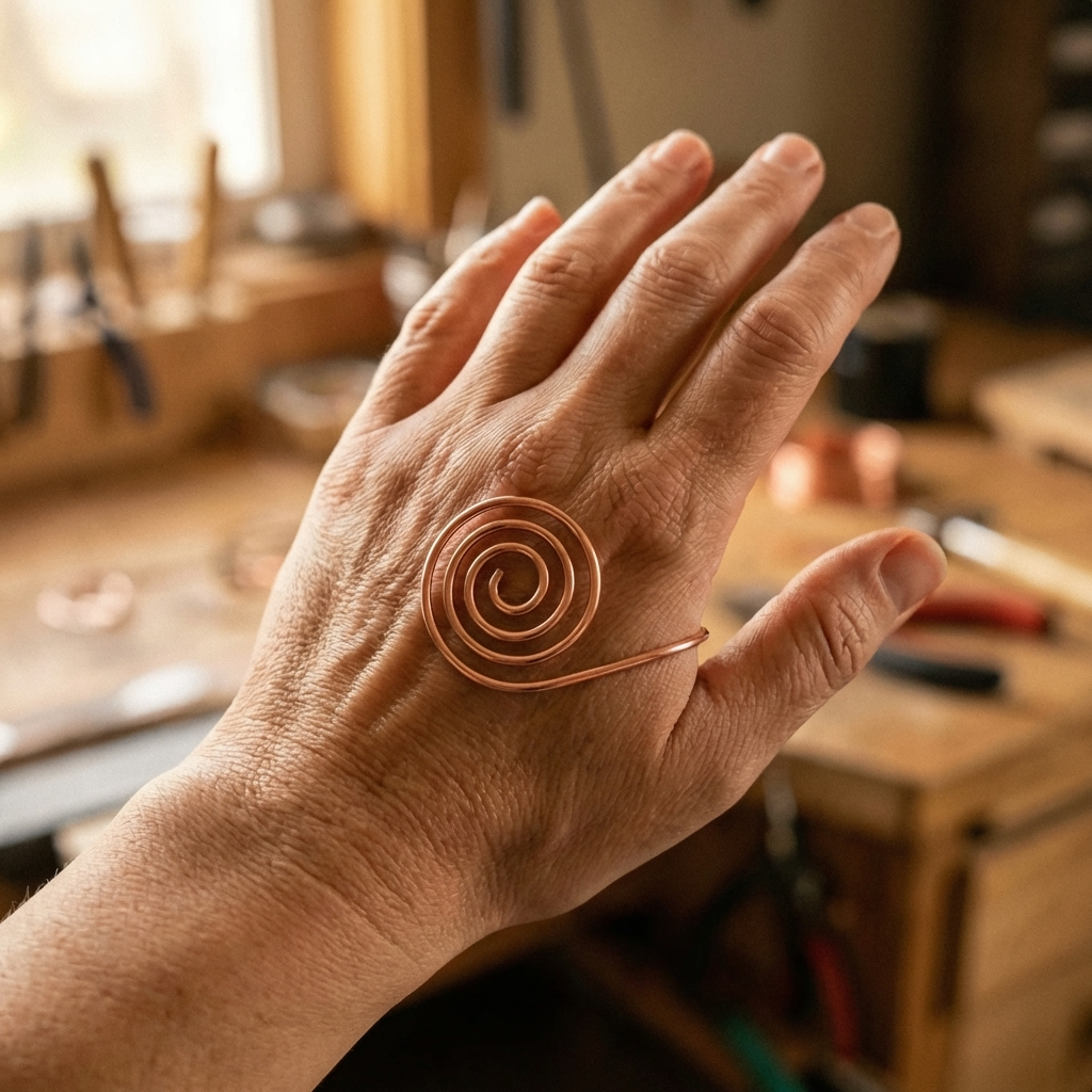 Spirale din cupru pentru mâinile Elena